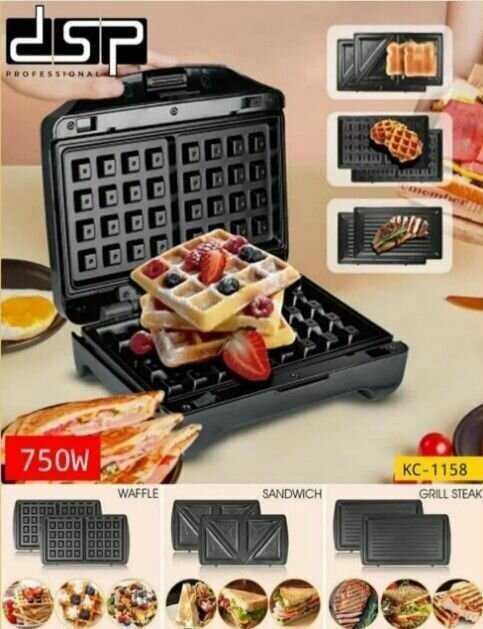 Сэндвичница, вафельница, тостер, мультипекарь 3 в 1 Sokany фотография 3