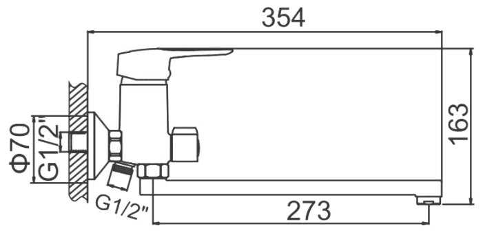 Смеситель с душевой лейкой Ledeme L2203W, фотография 1