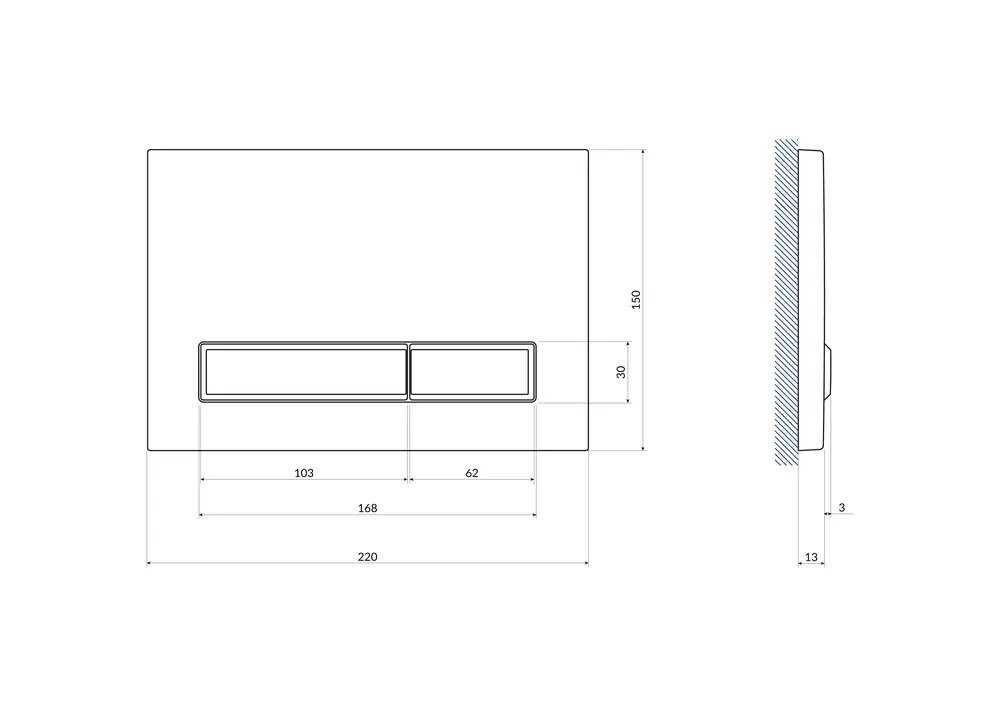 Кнопка смыва Cersanit Blick (64115) фотография 7