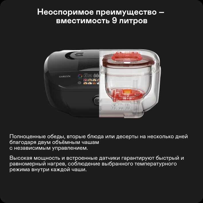 Мультиварка GARLYN MR-Duo 15 фотография 9