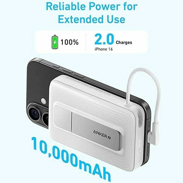Внешний аккумулятор Anker Zolo Magsafe Power Bank 10000mAh (30W) фотография 5