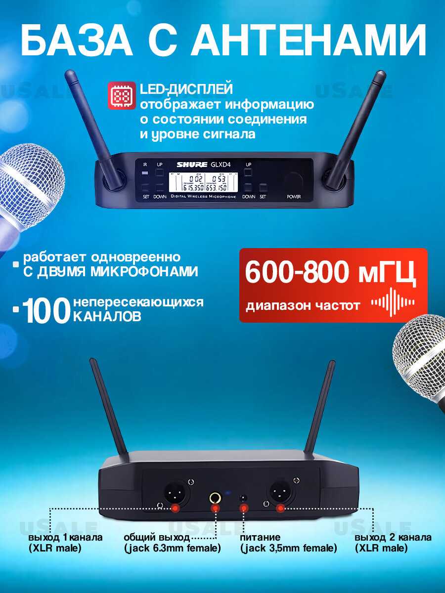 Беспроводная система SHURE BLX288E/PG58 фотография 19