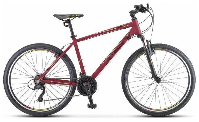 Велосипед Stels Navigator-590 V 26” K010, рама 16” Бордовый/салатовый [LU094324-LU089787]