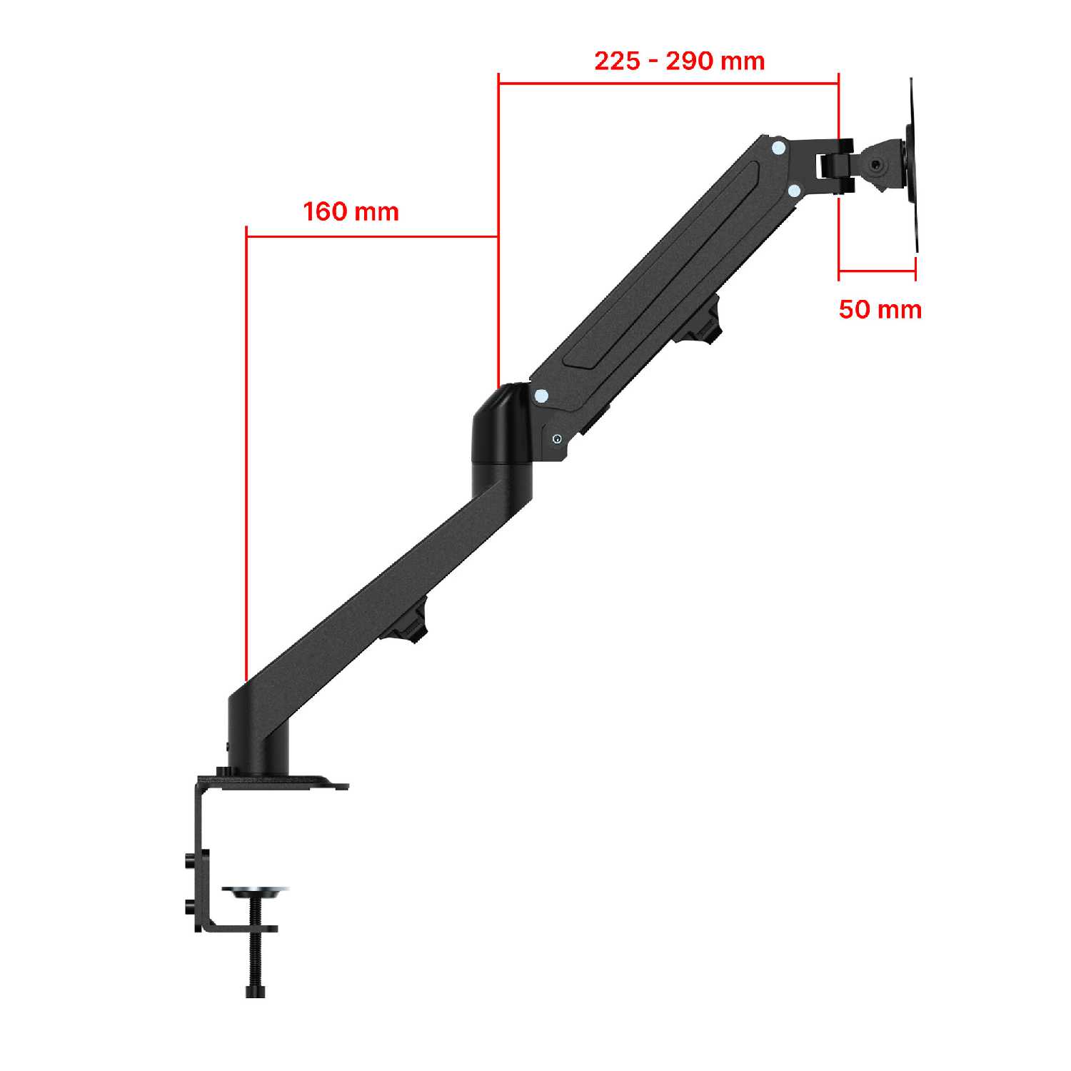 Кронштейн для монитора UniTeki Кронштейн для монитора наклонно-поворотный газлифт (FMGT81) фотография 3