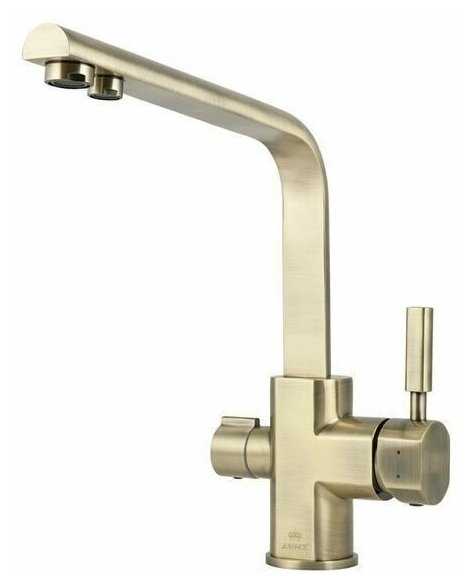 Смеситель для кухни (мойки) KAISER Decor 40144 bronze, рычажный фотография 5