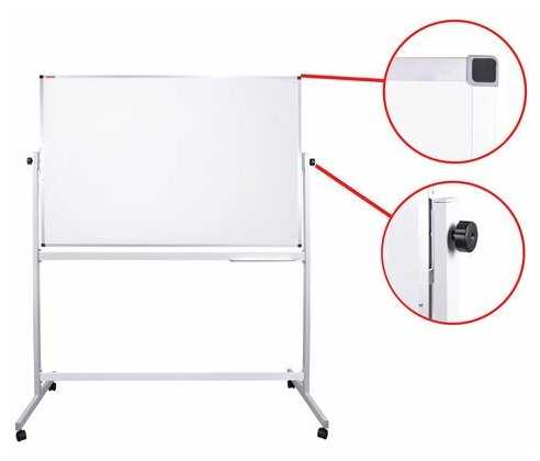 Доска магнитно-маркерная на стенде 100х150 см, 2-сторонняя, BRAUBERG, 238141 фотография 4