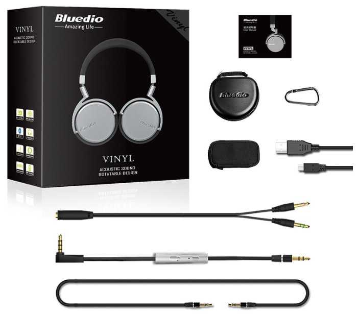 Беспроводные наушники Bluedio Vinyl Premium фотография 3