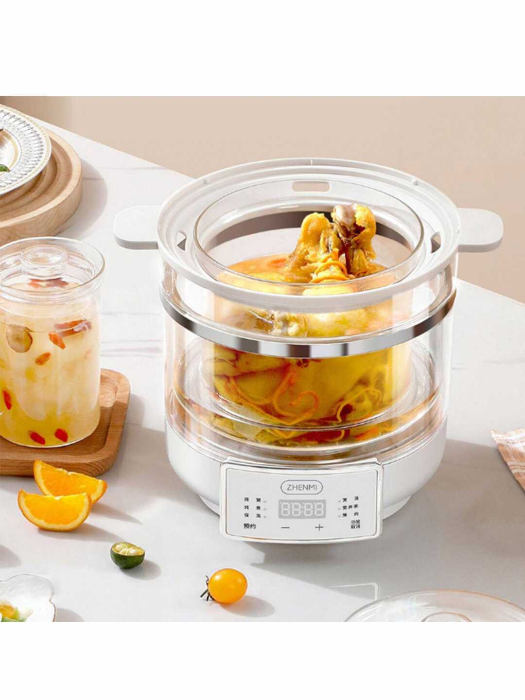 Многофункциональная электрическая кастрюля Xiaomi Zhenmi Visual Water-Proof Stew Pot (ZMDZ-006) фотография 5