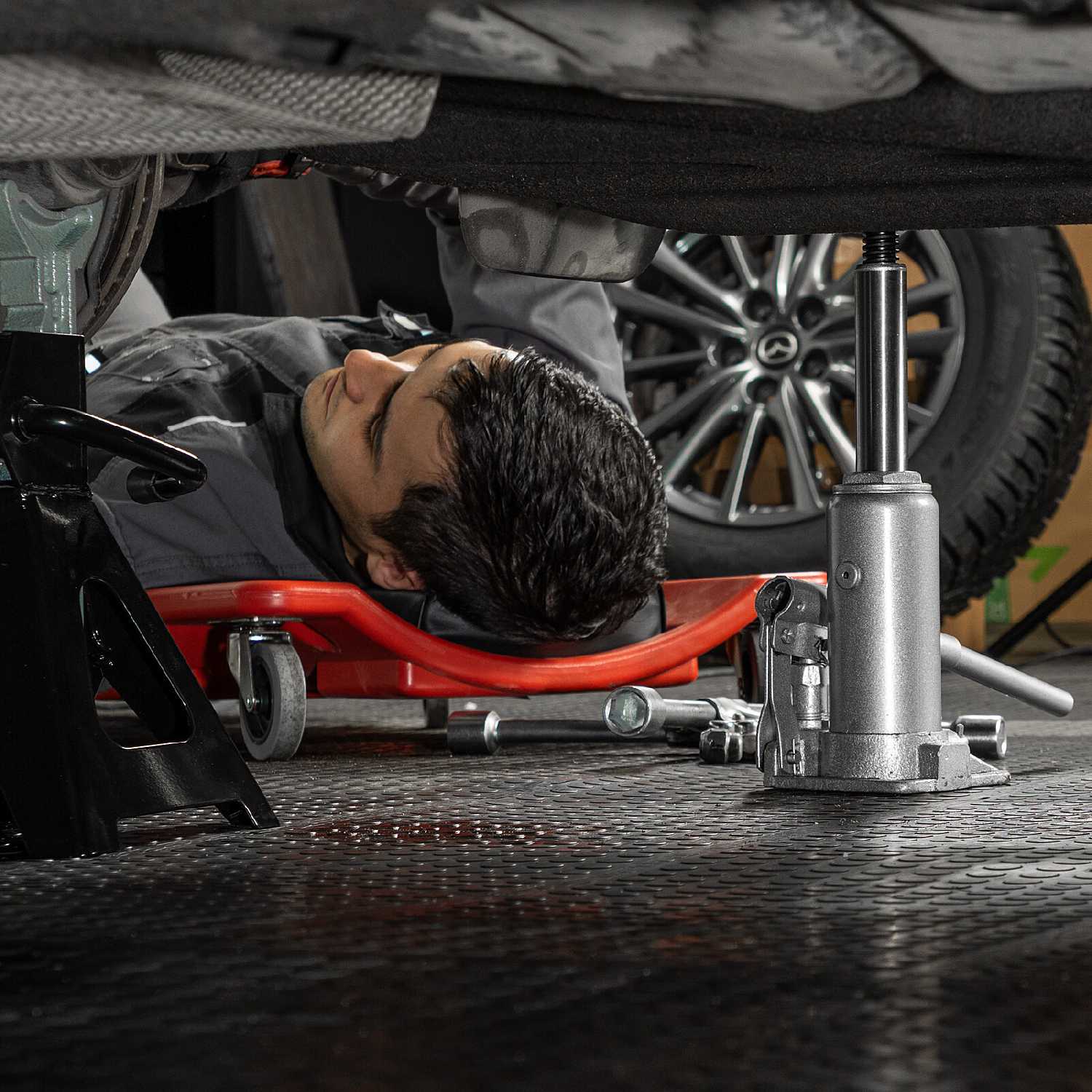 Домкрат бутылочный гидравлический Matrix Домкрат бутылочный гидравлический для мототехники (50774) фотография 5