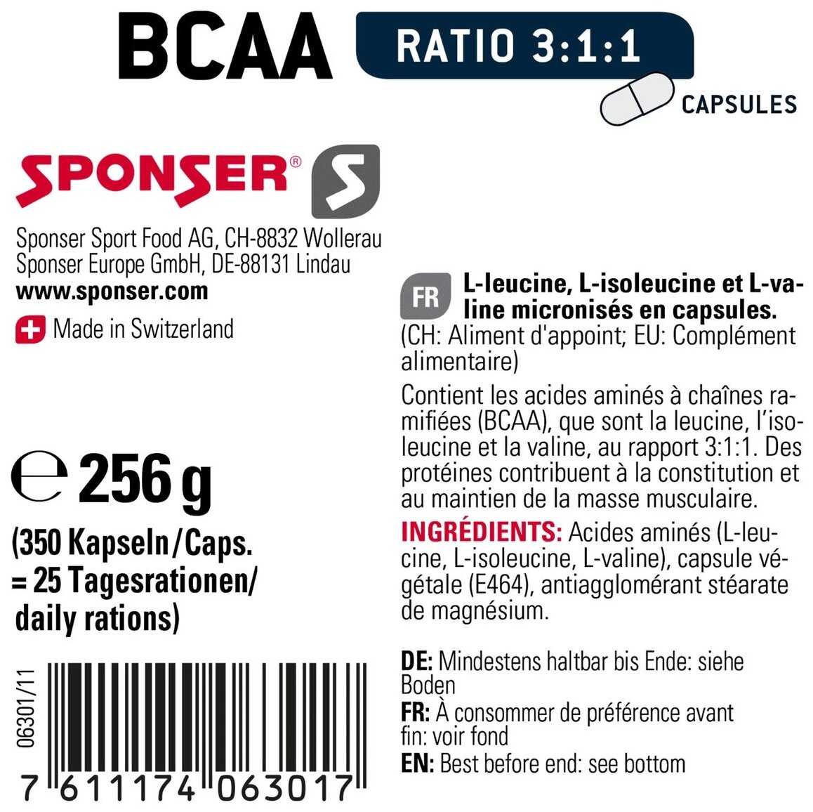 BCAA SPONSER BCAA 3:1:1 фотография 4