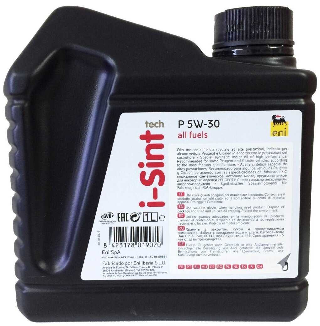 Синтетическое моторное масло Eni/Agip i-Sint Tech P 5W-30 фотография 1