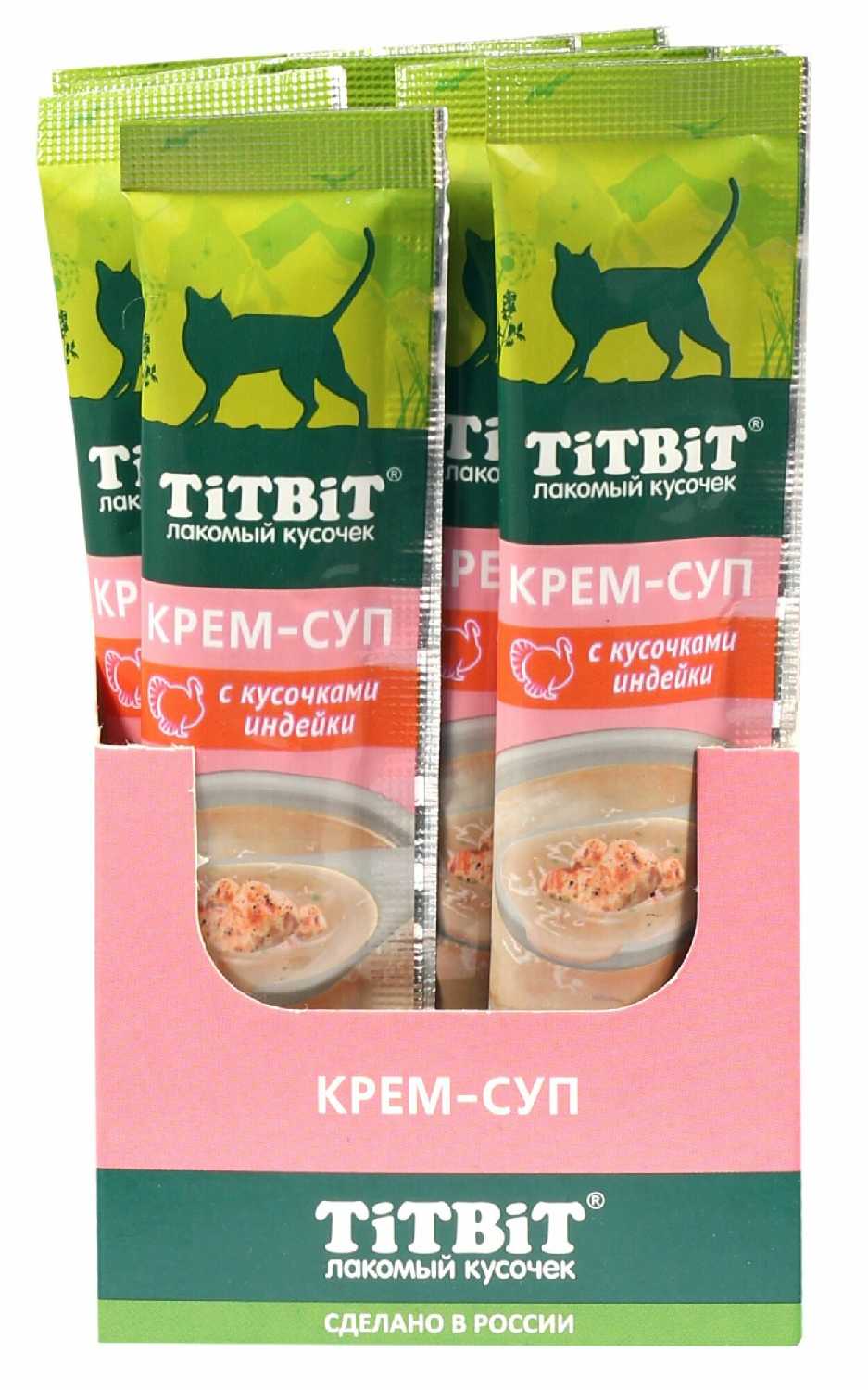 Лакомство для кошек TiTBiT Крем-суп с кусочками индейки фотография 13