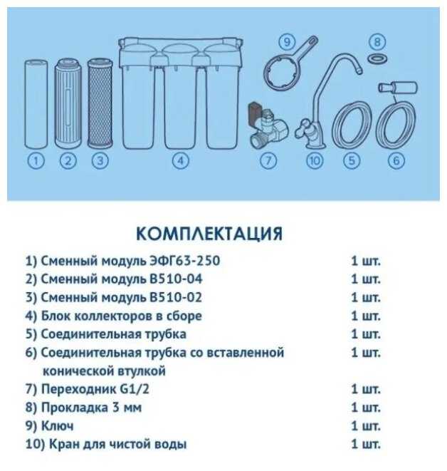 Фильтр под мойку Аквафор Трио Норма Ж для жесткой воды фотография 3