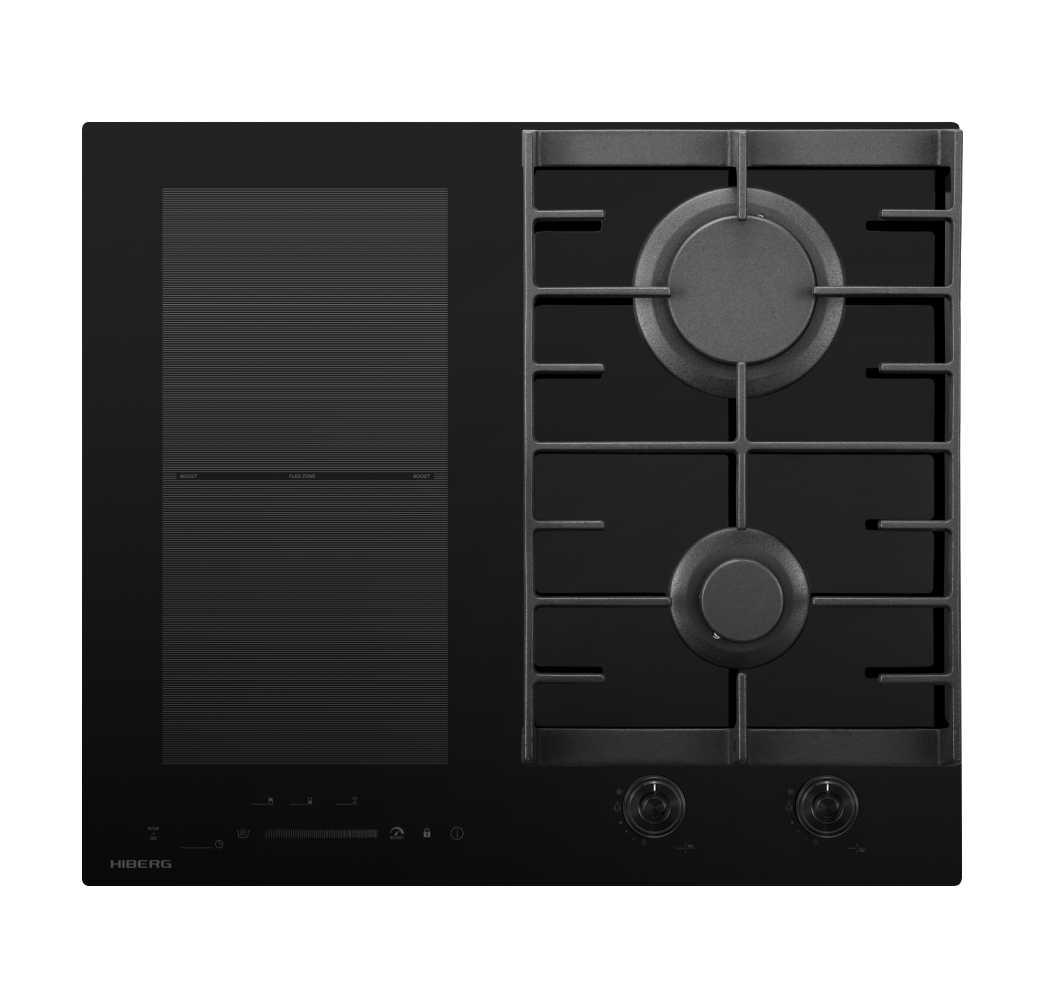 Варочная поверхность HIBERG i-VM 6021 B комбинированная, газоэлектрическая, индукционная фотография 18