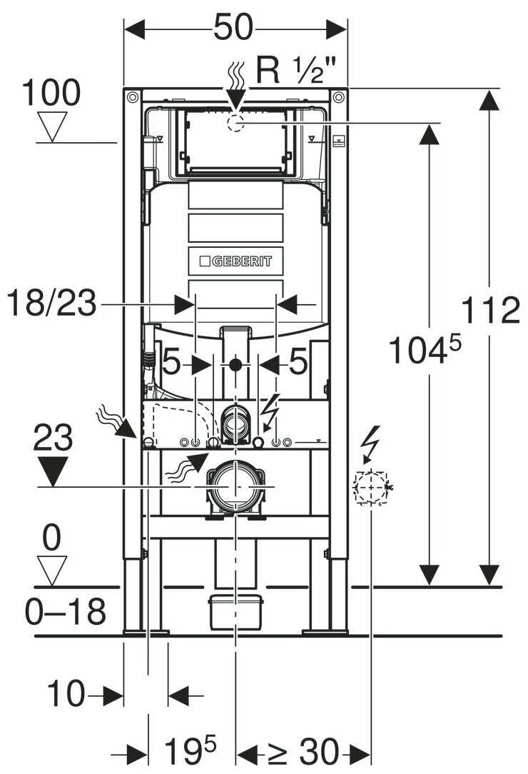 Рамная инсталляция GEBERIT Duofix (111.380.00.5) UP320 фотография 8