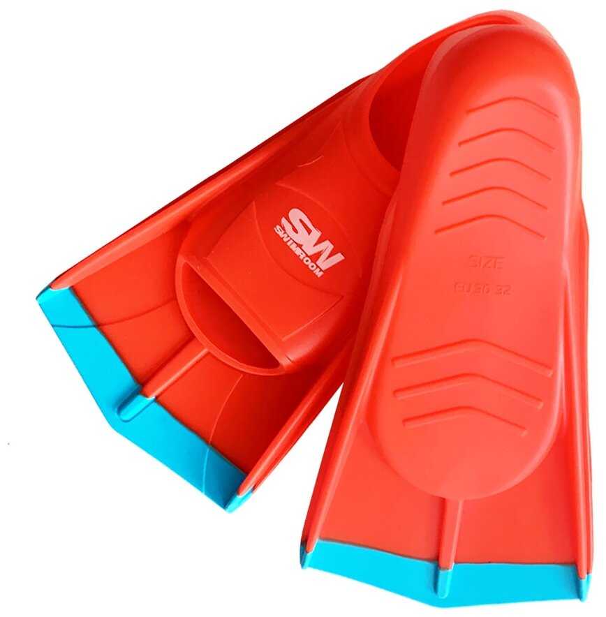 Силиконовые короткие ласты для плавания / бассейна SwimRoom Short Fins фотография 9