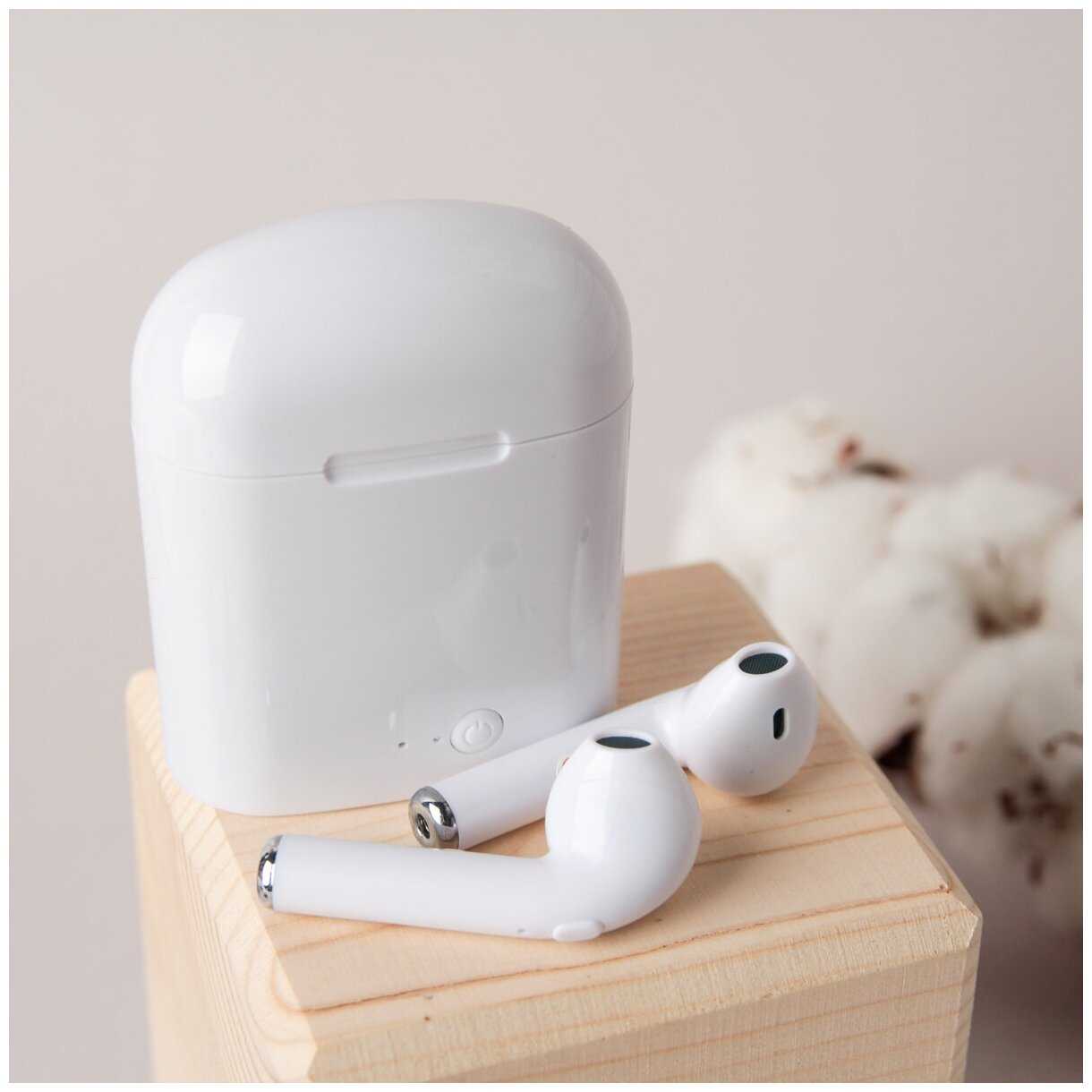 Беспроводные наушники Bluetooth True Wireless Stereo HBQ i7S (Белый) фотография 5