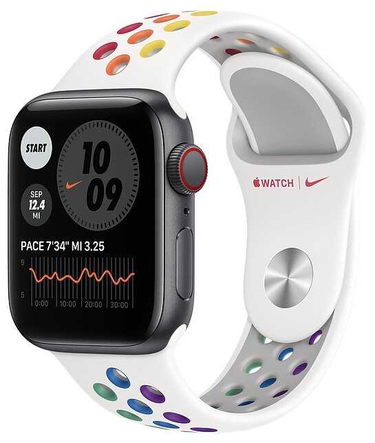 Умные часы Apple Watch SE GPS + Cellular 40мм Aluminum Case with Nike Sport Band фотография 18