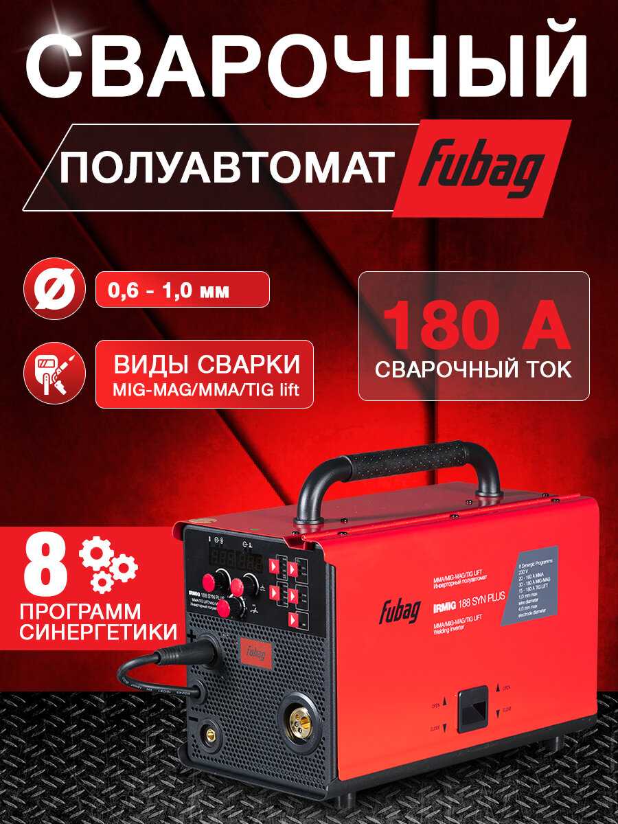 Сварочный полуавтомат Fubag IRMIG 188 SYN PLUS (FB 250 3m)
