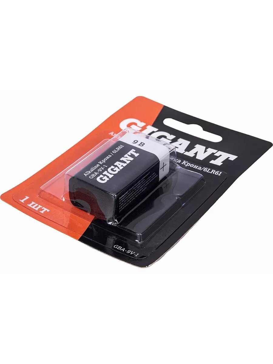 Батарейка Gigant Alkaline Крона/6LR61 (GBA-9V-1) фотография 8