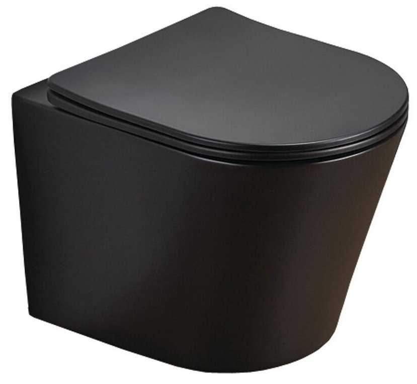 Унитаз с инсталляцией подвесной Azario Teramo AZ053ERMB с горизонтальным выпуском фотография 2