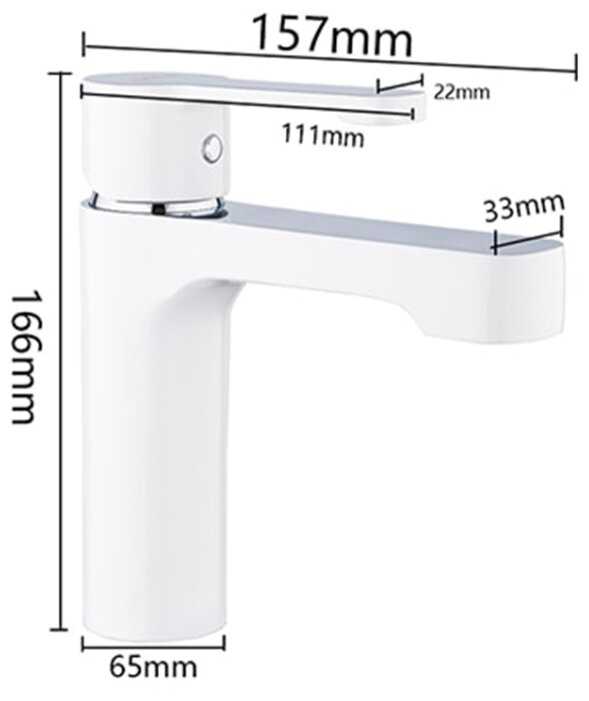 Смеситель для раковины (умывальника) Gappo G1002-8, рычажный фотография 4
