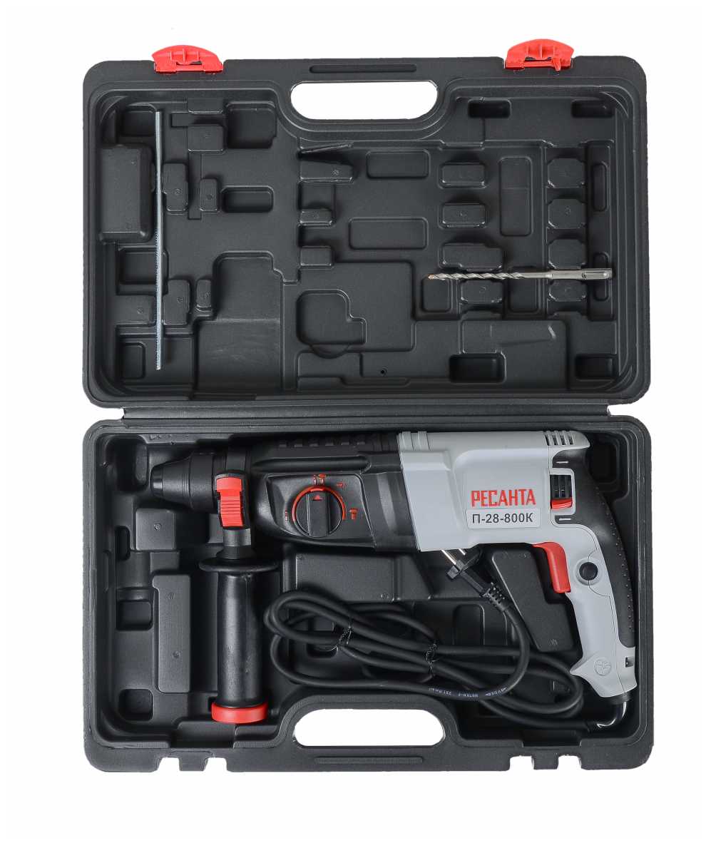 Перфоратор РЕСАНТА П-28-800К 75/3/1, без аккумулятора, 800 Вт фотография 9