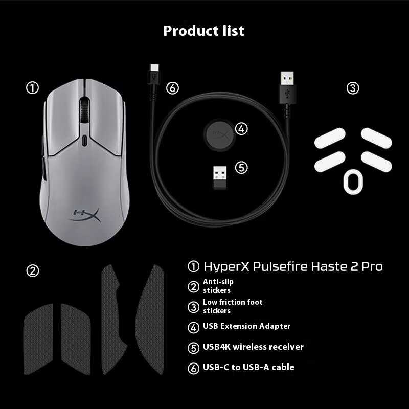 Игровая мышь HyperX Pulsefire Haste 2 Pro (4K HyperX 26K) фотография 5