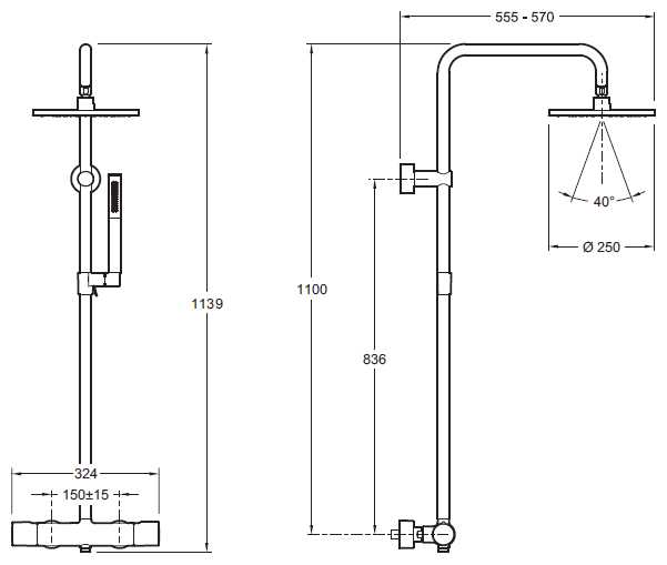Душевая стойка Jacob Delafon TOOBI E8993, хром фотография 1