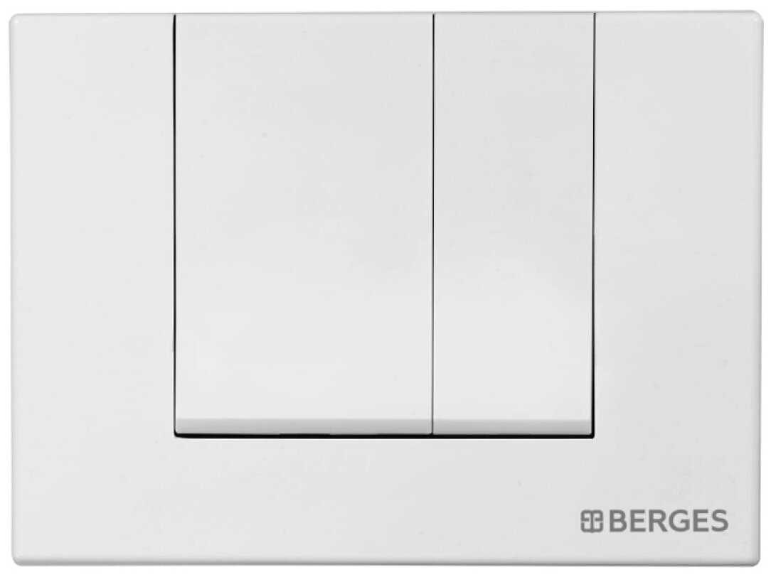 Система инсталляции BERGES NOVUM двухрежимная квадратная кнопка S1 белая фотография 3
