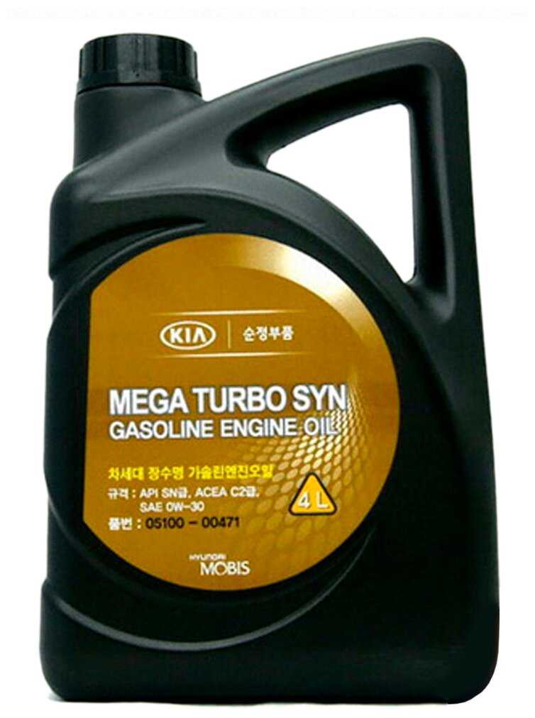 Моторное масло Hyundai-KIA Mega Turbo Syn Gasoline Engine Oil 0W30 C2 фотография 1