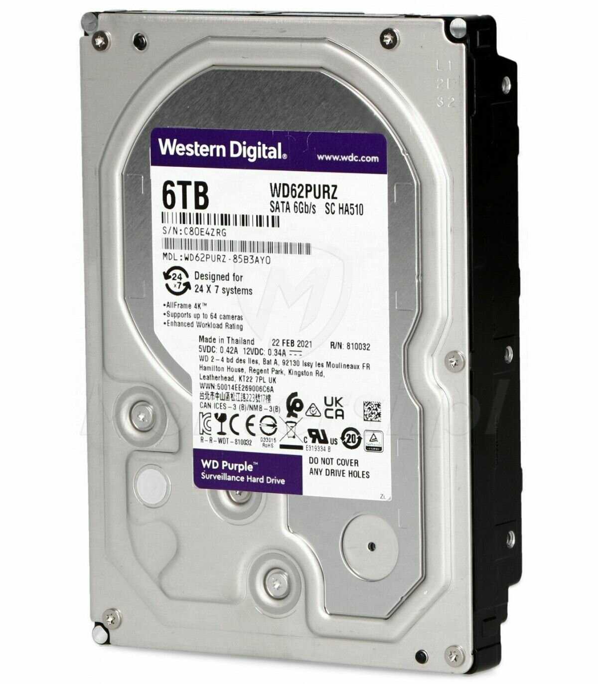 Жесткий диск Western Digital WD Purple (WD62PURZ) фотография 8