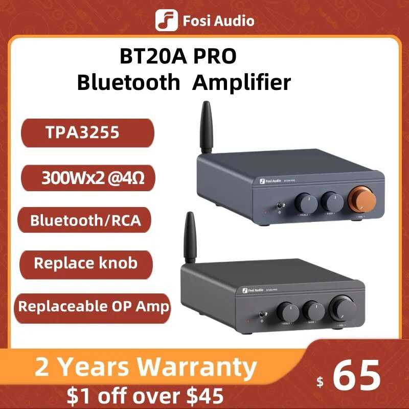 Усилитель для колонок Fosi Audio BT20A Pro 300 Вт фотография 1