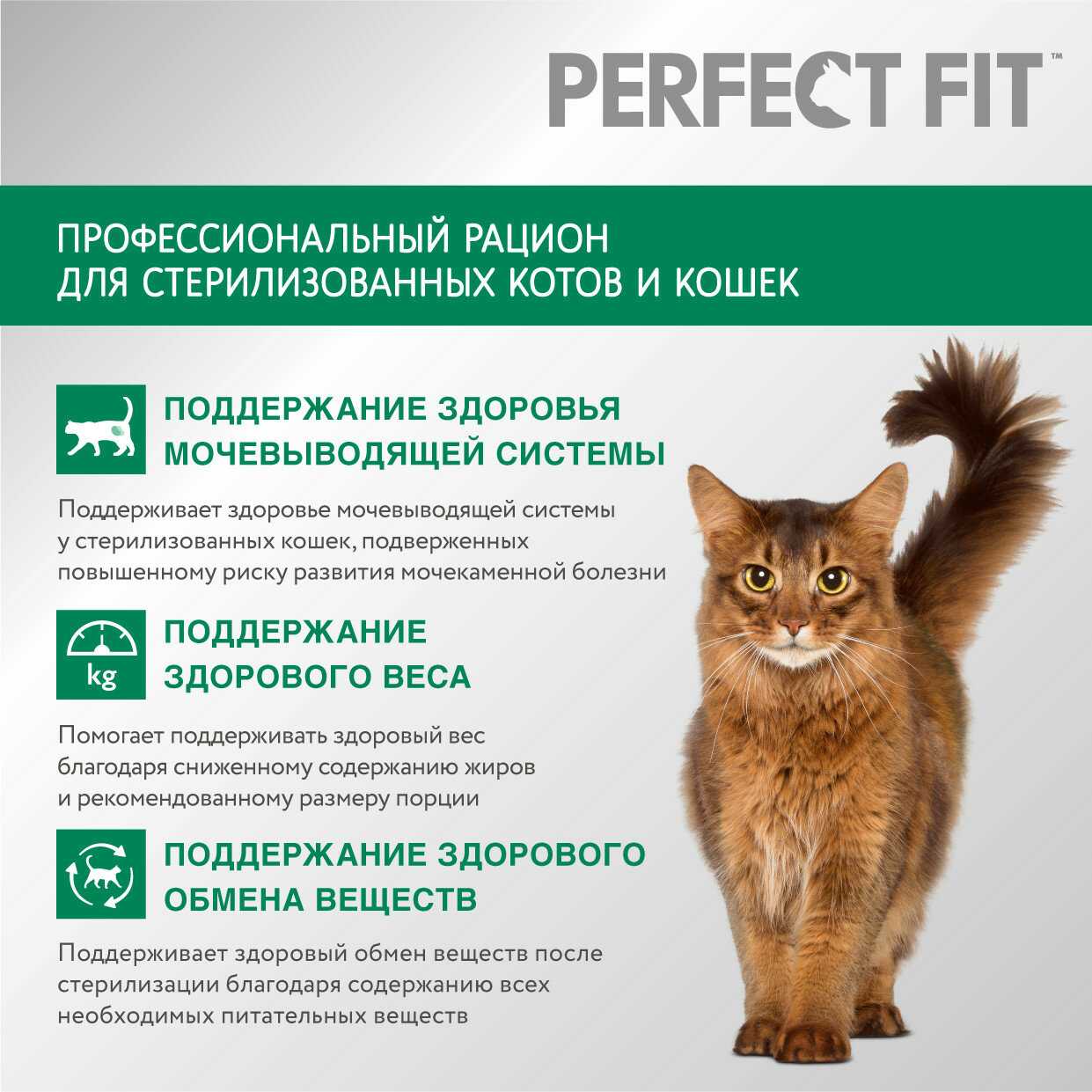 Корм для кошек Perfect Fit Sterile с лососем фотография 3