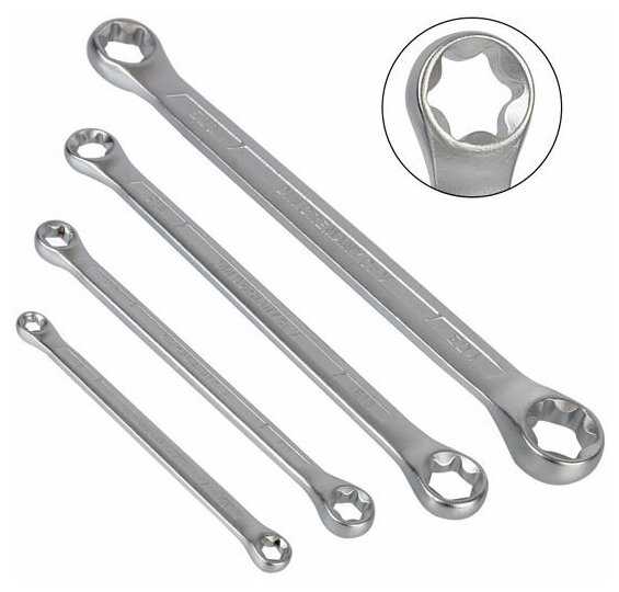 Набор ключей накидных TORX E6-E24 4 предмета в блистере AIST 0020804H