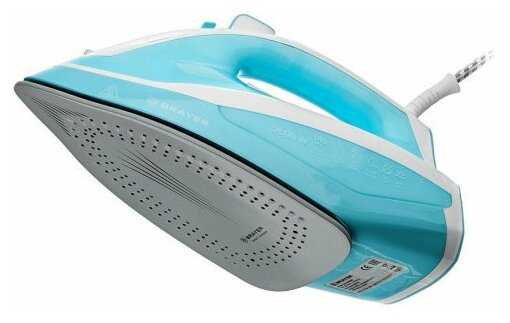Паровой утюг BRAYER BR4000 2600 Вт, керамич. автооткл, пар 140 г/м LED, антикапля, cпрей. фотография 16