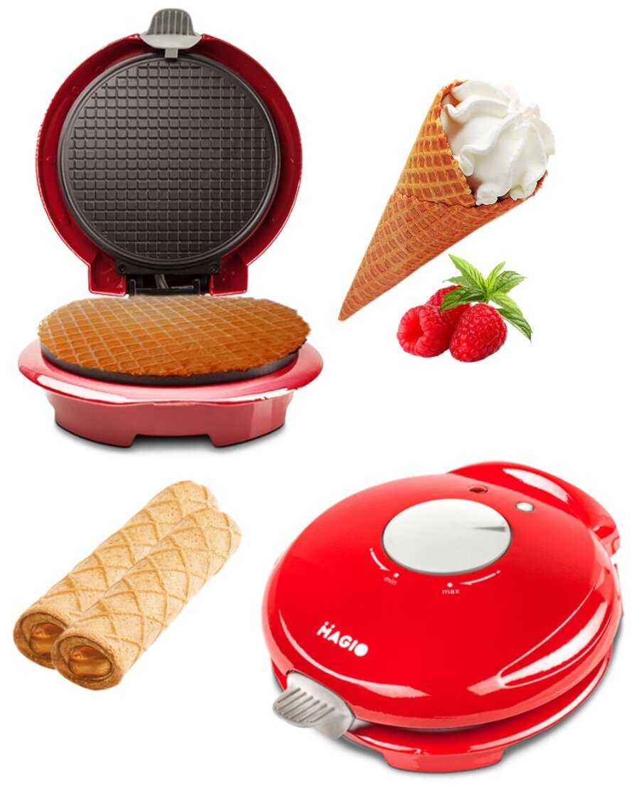 Вафельница для приготовления тонких вафель LATS LT-106plus, конус для мороженого и лопатка в комплекте. фотография 3