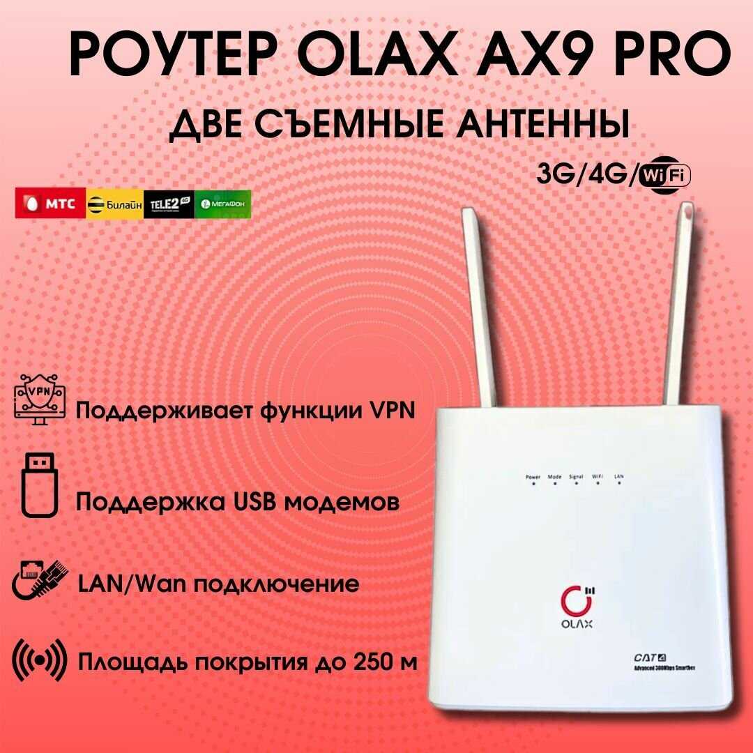 WiFi-роутер OLAX AX9 PRO 4G LTE фотография 12