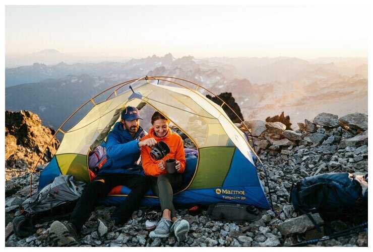 Палатка туристическая 2-местная Marmot Tungsten 2P, цвет Solar/Red Sun фотография 7