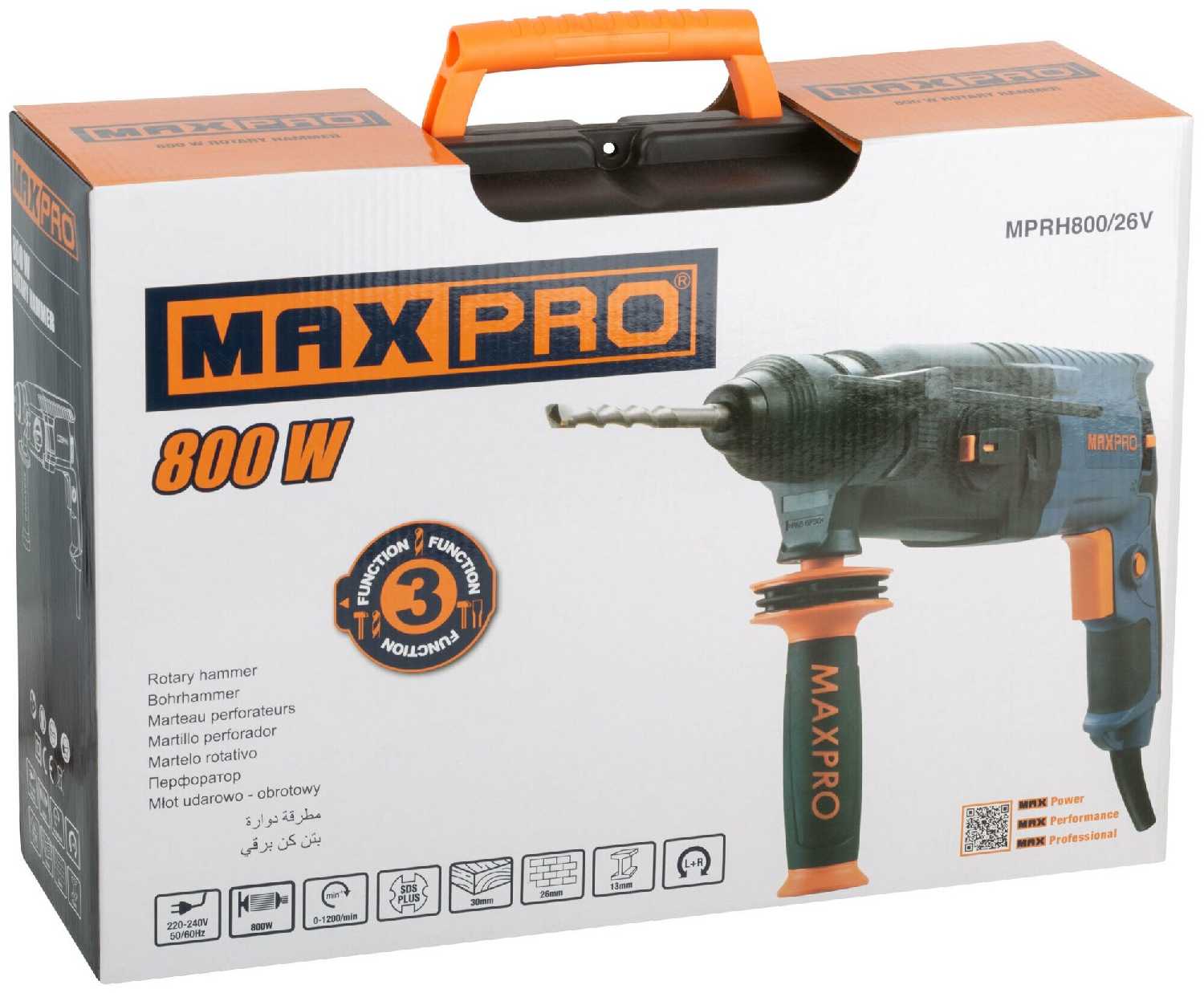 Перфоратор Max-Pro MPRH800/26V, 800 Вт фотография 10