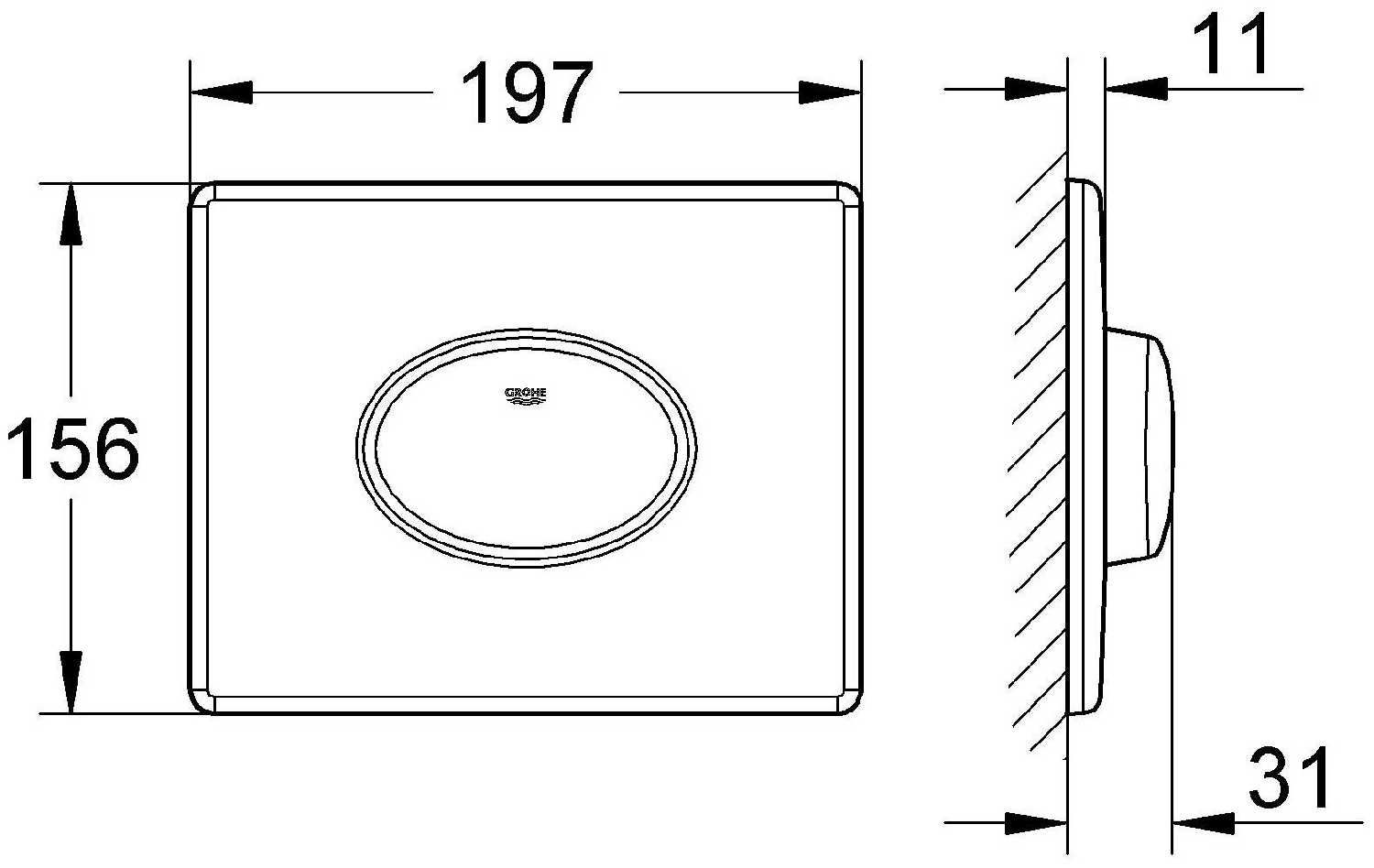 Кнопка смыва Grohe Skate Air 38565000 фотография 2