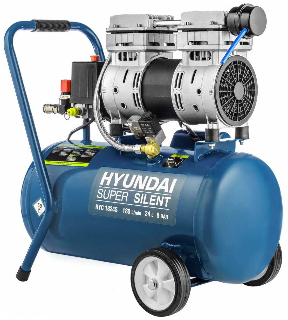 Компрессор безмасляный HYUNDAI HYC 1824S, 1 кВт фотография 1