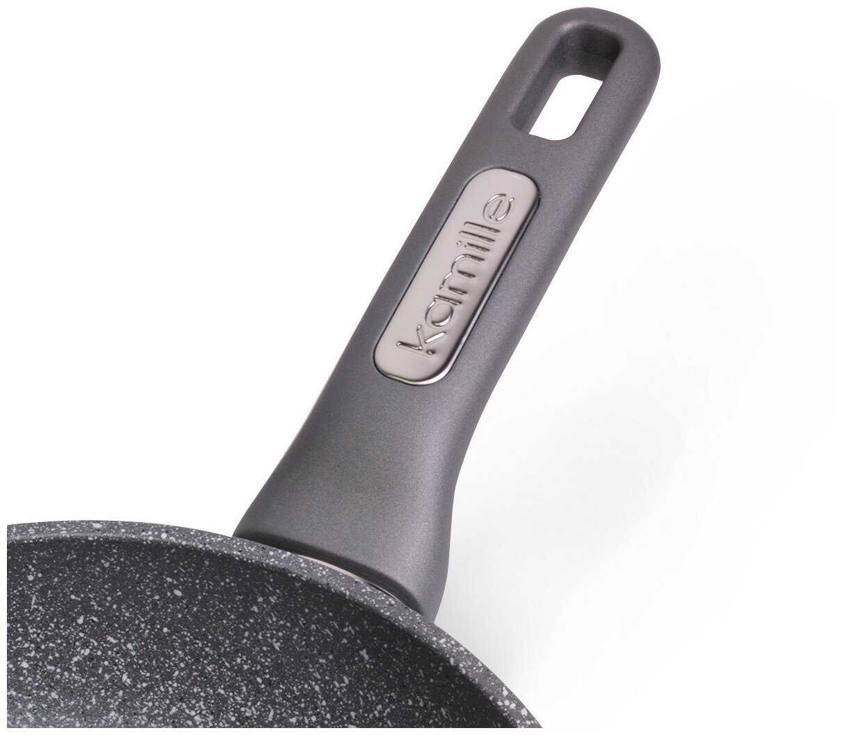 Сковорода Ø20 см с мраморным покрытием из алюминия Kamille KM-4285GR фотография 3