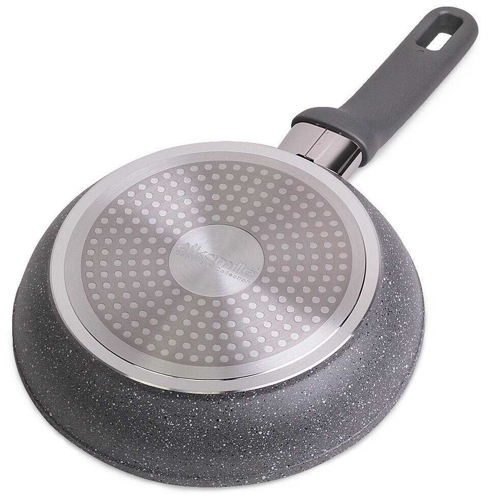 Сковорода Ø20 см с мраморным покрытием из алюминия Kamille KM-4285GR фотография 4