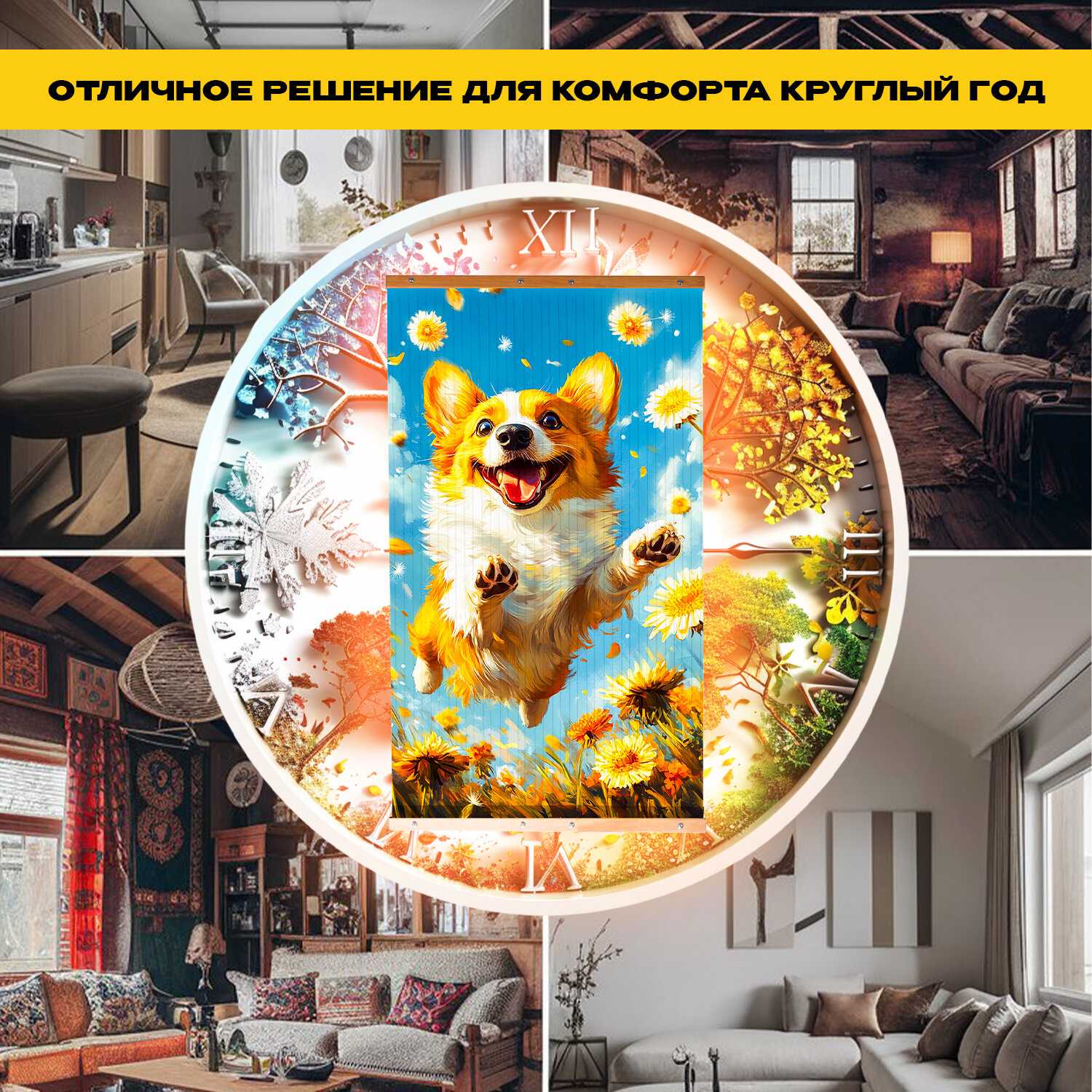 Обогреватель электрический инфракрасный настенный Totmart Картина интерьерная Котенок фотография 3