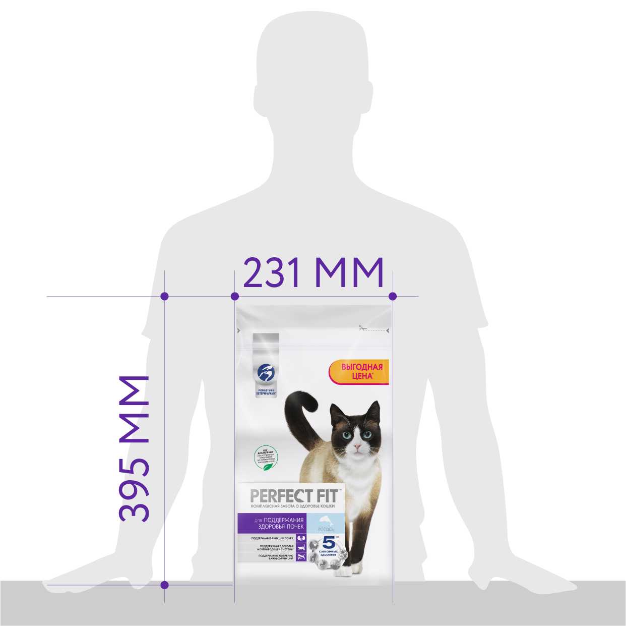 Корм для кошек Perfect Fit профилактика МКБ, с лососем фотография 19
