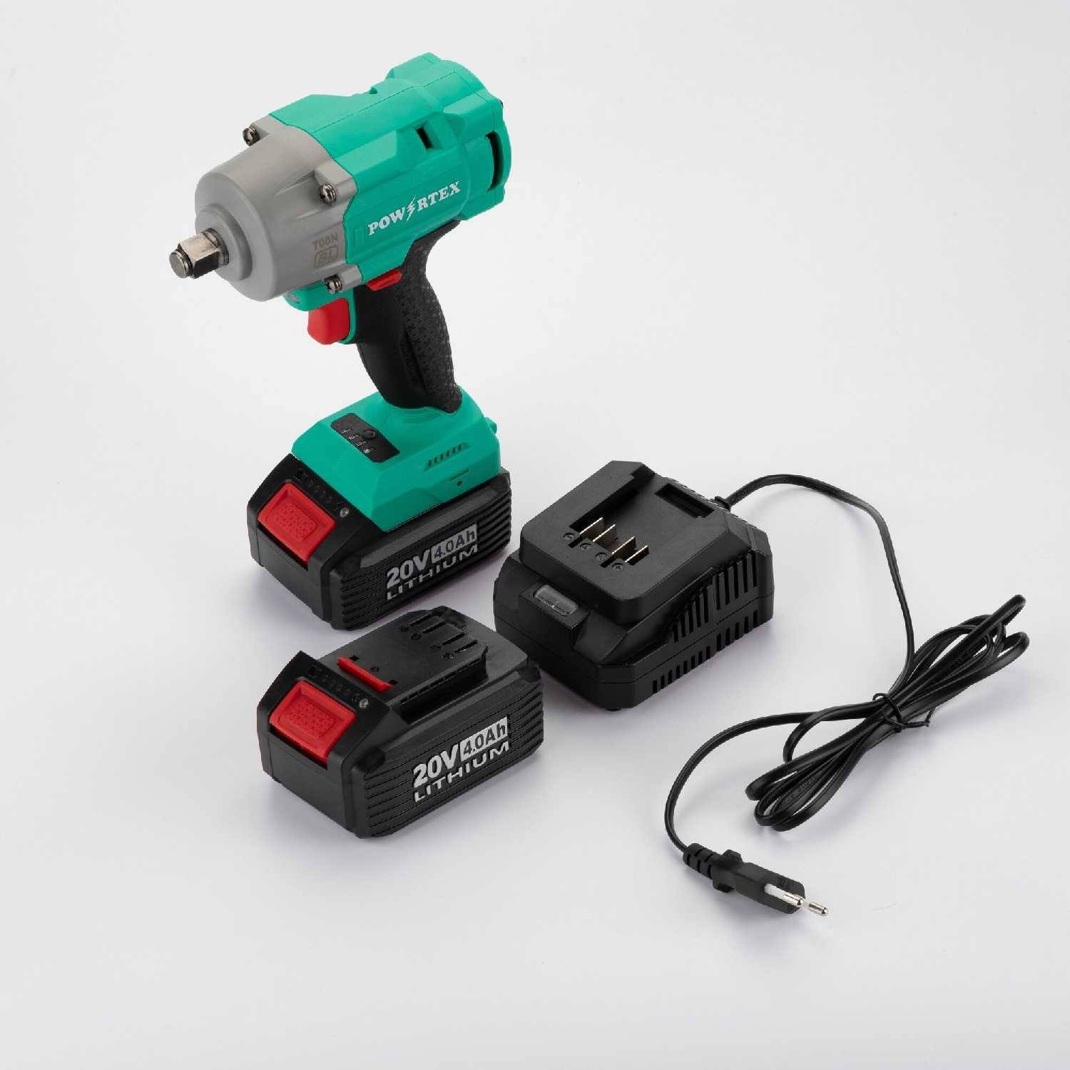 Гайковерт аккумуляторный Powertex Ударный гайковерт (Cordless Brushless Wrench) фотография 1