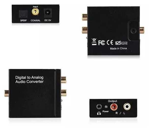 Аудиоконвертер Oem Toslink — RCA/AUX фотография 5