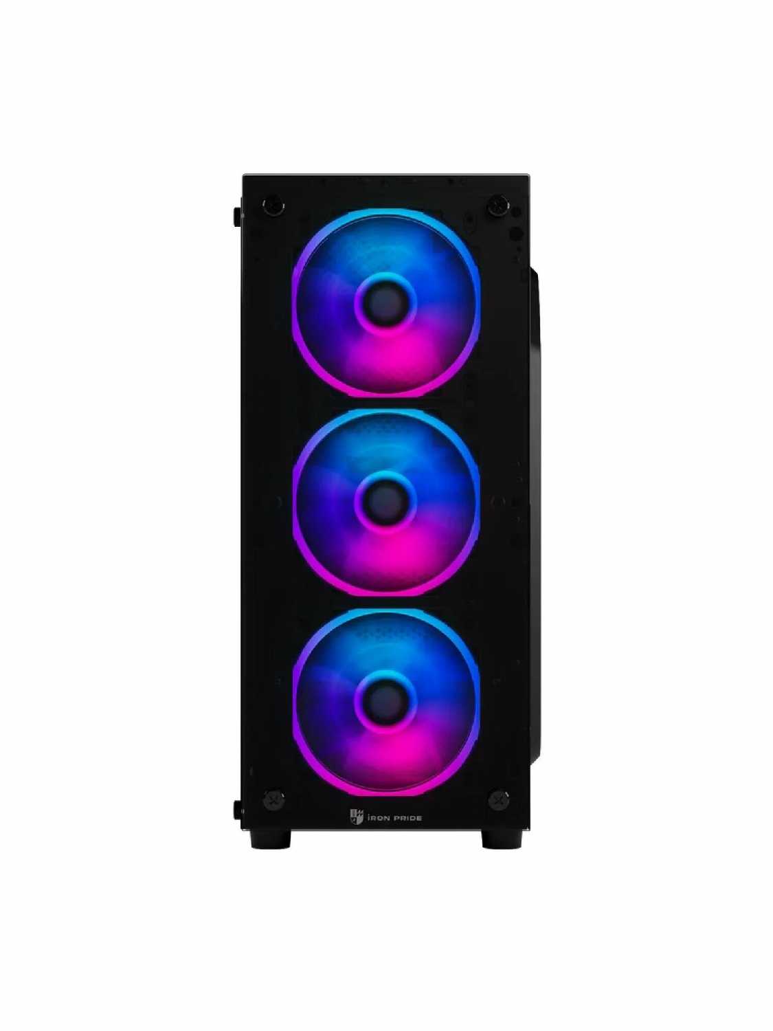 Корпус Warrior Z2 + 4 ARGB вентилятора + закаленное стекло сбоку и спереди, ATX, Micro-ATX, Mini-ITX фотография 9