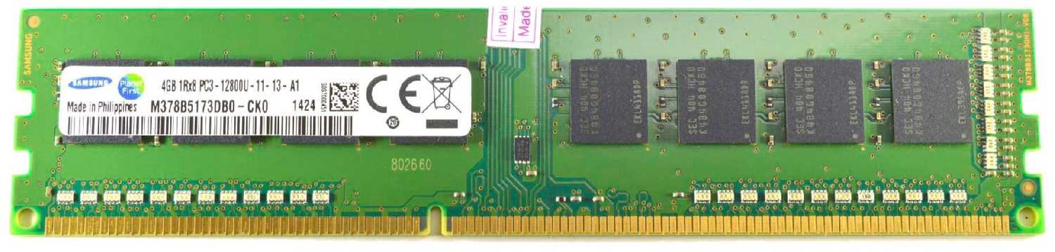 Оперативная память Samsung 4 ГБ DDR3 DIMM (M378B5173DB0-CK0) фотография 2